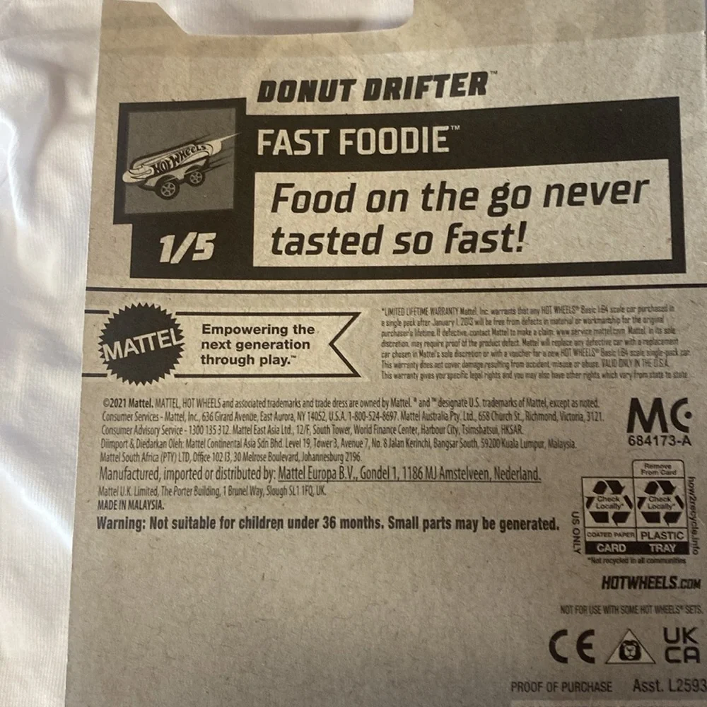 Hot wheels Donut Drifter rare miniature collectible model gift idea